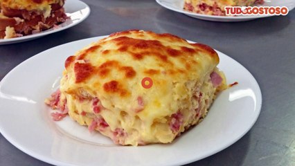 Lasanha de presunto e queijo