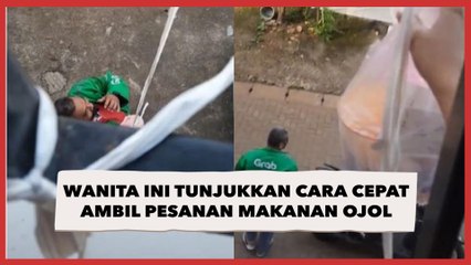 Wanita Ini Tunjukkan Cara Cepat Ambil Pesanan Makanan Ojol, Warganet: Jangan Dibiasakan