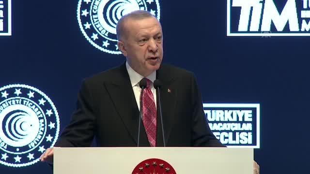 Cumhurbaşkanı Erdoğan: 2021 toplam ihracatımız geçen yıla göre yüzde 32,9 oranında artışla 225 milyar 368 milyon dolar olarak gerçekleşmiştir