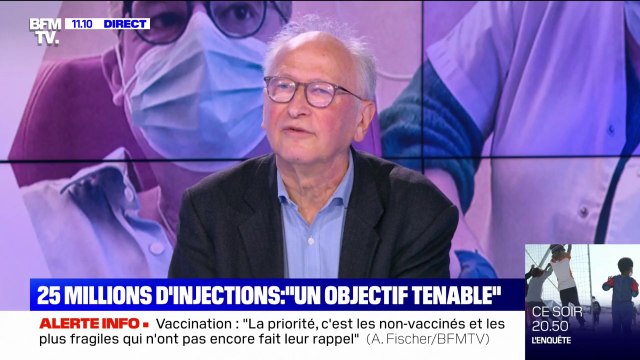 Pr Alain Fischer: Le niveau de protection de la dose de rappel face à Delta est très élevé, c'est un peu moins bon pour Omicron