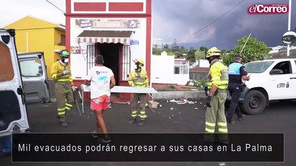 Download Video: Mil evacuados podrán regresar a sus casas en La Palma