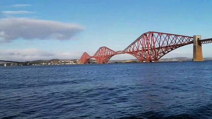 Forth Bridges viewed from South Queensferry shoreline