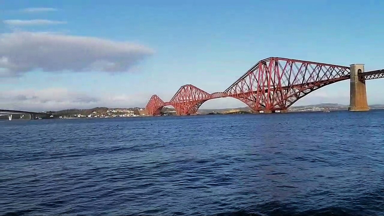 Forth Bridges viewed from South Queensferry shoreline