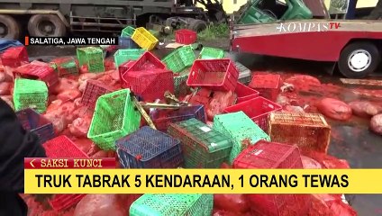 Beginilah Kejadian Tabrakan Beruntun yang Libatkan Truk dan Sepeda Motor!