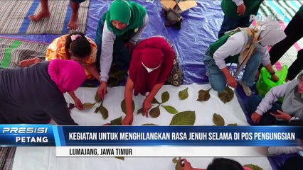 Hilangkan Jenuh, Pengungasi Erupsi Semeru Belajar Seni Ecoprint