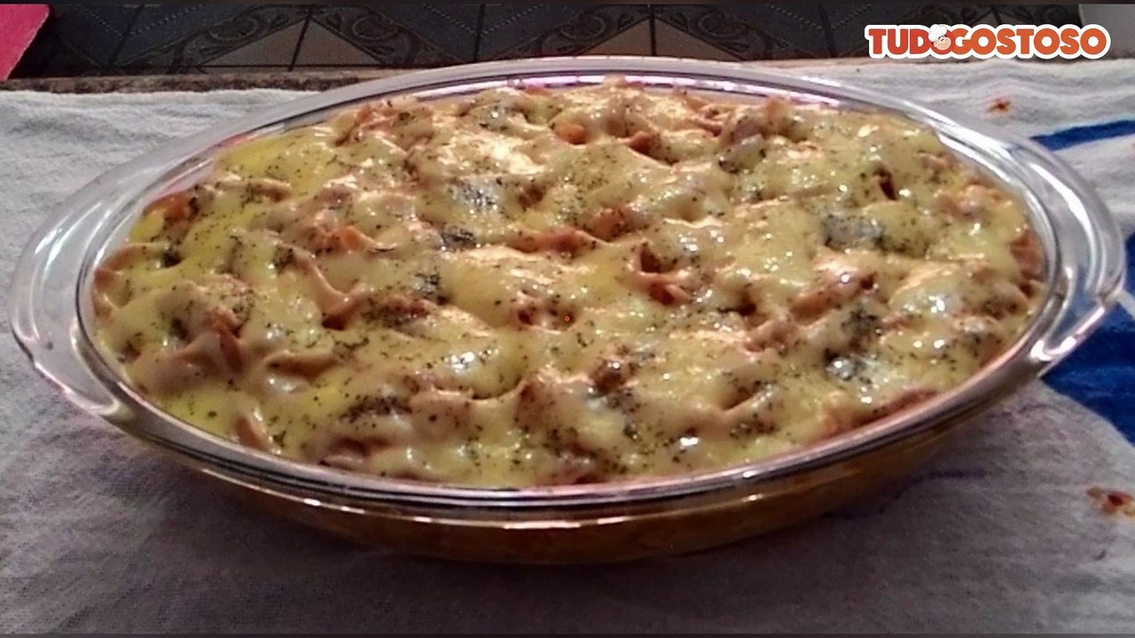 Batata de forno com frango rápida