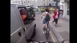 Cyclist Girl Gets Sweet Revenge On Catcalling van Drivers (KARMA!)