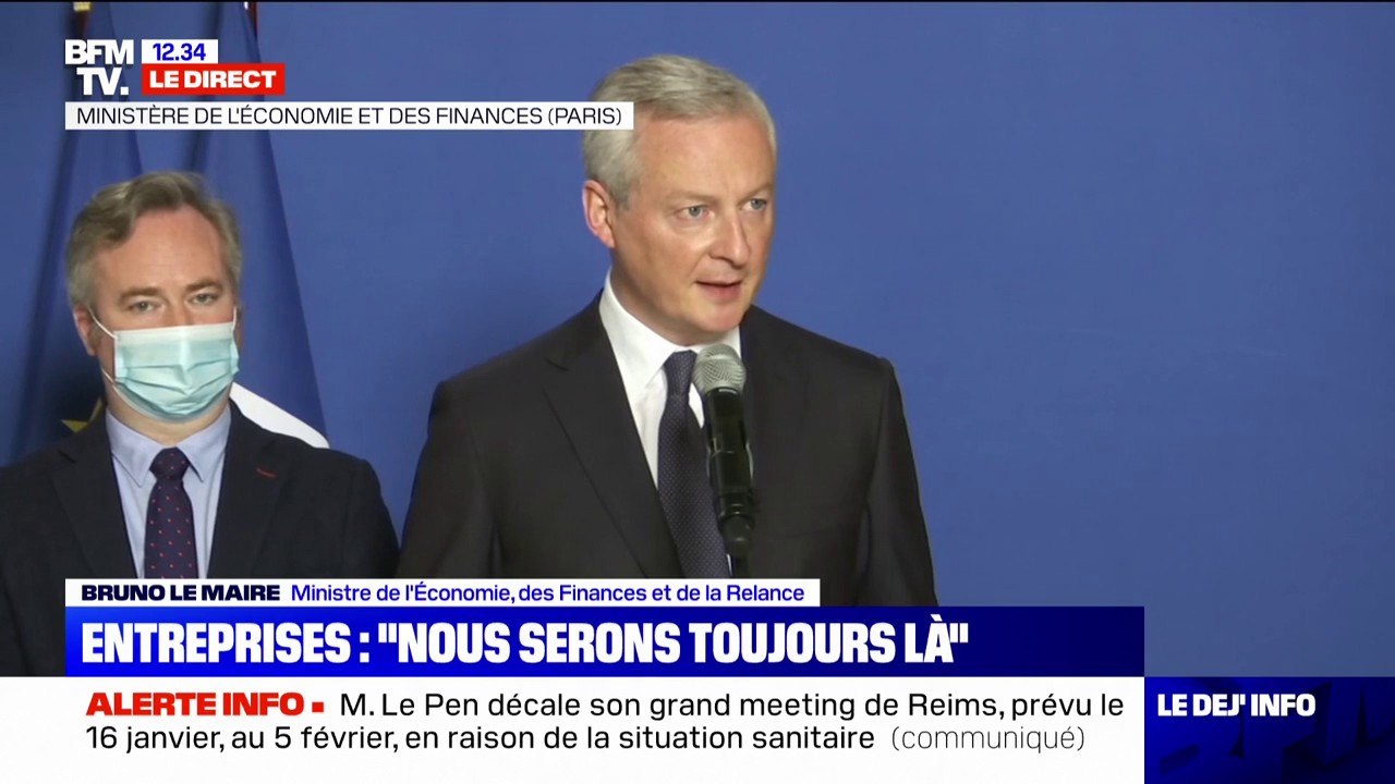 Aide aux entreprises: Bruno Le Maire annonce le "renforcement de deux dispositifs et le travail sur deux dispositifs complémentaires"