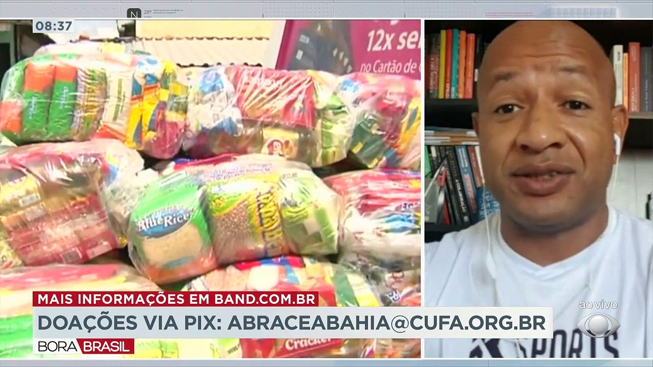 Coordenador da Frente Nacional Antirracista, Alex Minduín diz que mobilização tem levado ajuda às famílias afetadas pelas enchentes na Bahia.