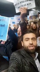 Aşı karşıtları Marmaray'da toplandı; "Maske, mesafe hepsi hikaye"
