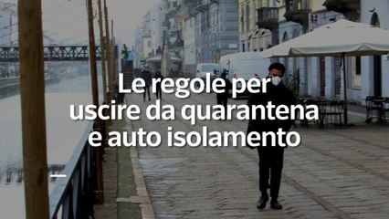 Cosa fare per uscire da quarantena e auto isolamento