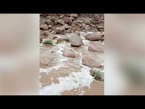 سقوط أمطار وسيول على مدينة سانت كاترين