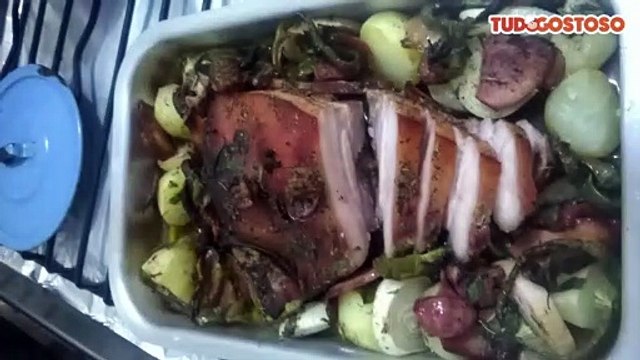 Barriguinha de porco ao forno