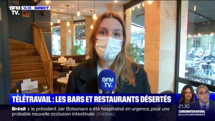 Télétravail: les bars et restaurants désertés à l'heure du déjeuner