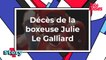 Décès de la boxeuse Julie le Galliard