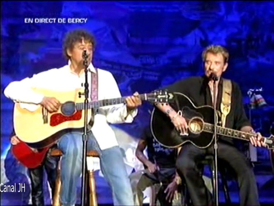 Johnny Hallyday et Laurent Voulzy "Quelque chose de Tennessee" Bercy 30 sept 2006