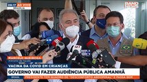 Ministro da Saúde, Marcelo Queiroga diz que vacinas da Pfizer para crianças devem ser distribuídas na segunda quinzena de janeiro.