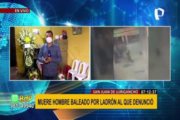 SJL: fallece hombre que fue baleado por denunciar a ladrón tras robo de su celular