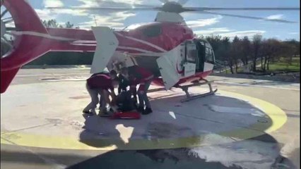 Son dakika haberi... Silahla yaralanan şahsın yardımına ambulans helikopter yetişti