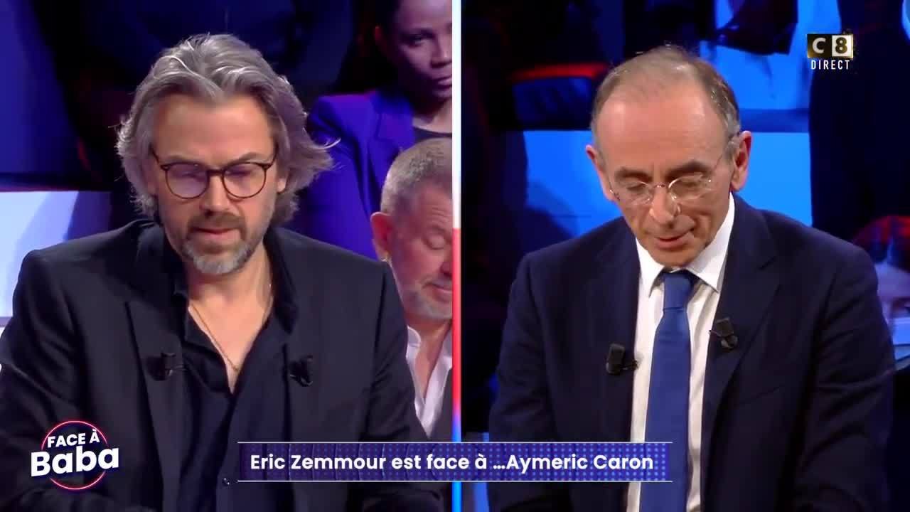 Gros clash entre Eric Zemmour et Aymeric Caron dans Face à Baba