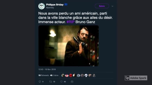 Les internautes rendent hommage à Bruno Ganz