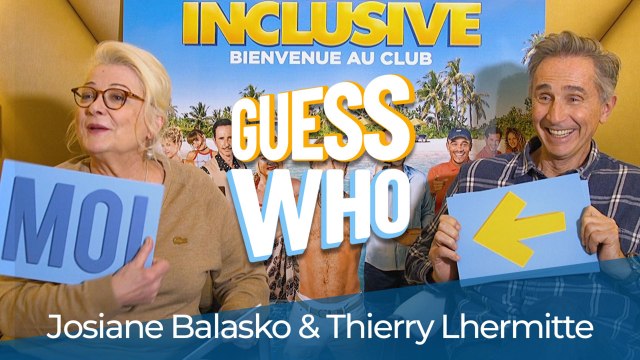 Thierry Lhermitte et Josiane Balasko complices et hilares pour notre Guess Who