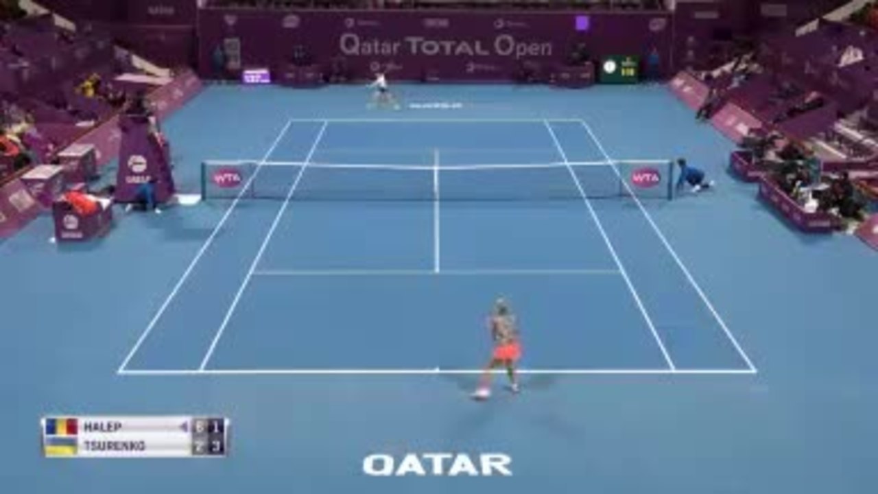 Doha - Halep sans forcer