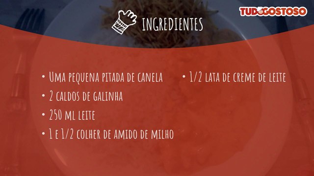 Estrogonofe de frango com creme branco