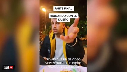 Un tiktoker amenaza al dueño de un restaurante y en Twitter le cae un aluvión de críticas