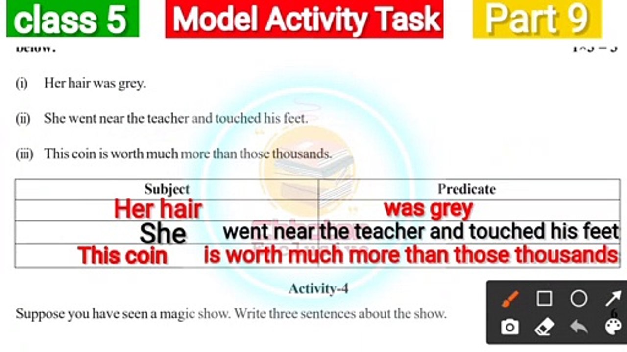 Class 5 english model activity task 2022