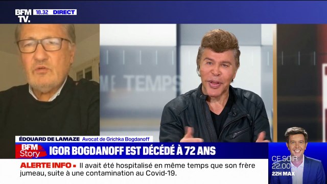 Mort d'Igor Bogdanoff: La vie ne les séparait pas, la mort ne va pas les séparer , témoigne l'avocat de Grichka Bogdanoff