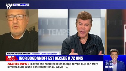 Mort d'Igor Bogdanoff: "La vie ne les séparait pas, la mort ne va pas les séparer", témoigne l'avocat de Grichka Bogdanoff