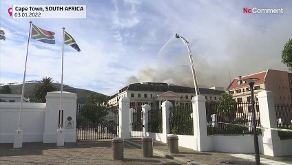 South Africa Parliament fire reignites