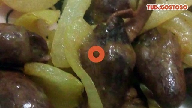 Coração de frango frito