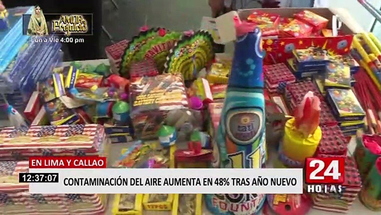 Año Nuevo: quema de muñecos y pirotécnicos incrementaron en 48 % la contaminación del aire