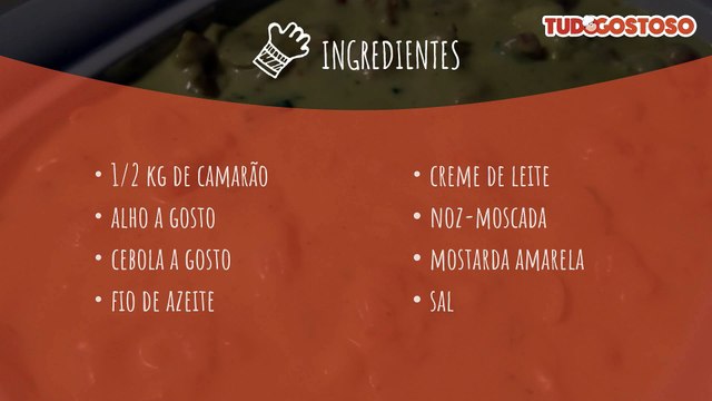 Camarão ao molho branco