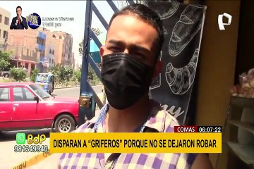 Comas: atacan a balazos a trabajadores de grifo porque no se dejaron asaltar