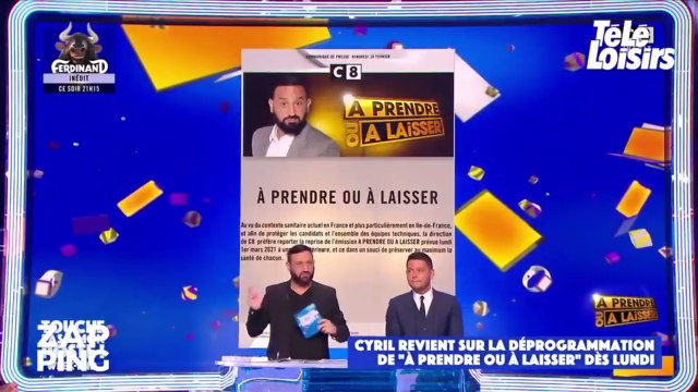 A prendre ou à laisser déprogrammé, Cyril Hanouna dévoile ce qui va remplacer le jeu sur C8