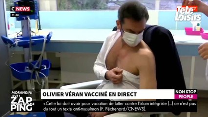 Olivier Véran se fait vacciner en direct