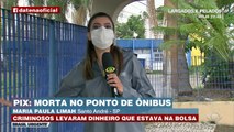 Vítima estava indo ao supermercado quando foi rendida pelos criminosos armados Mais informações em: band.com.br/brasilurgente #BrasilUrgente