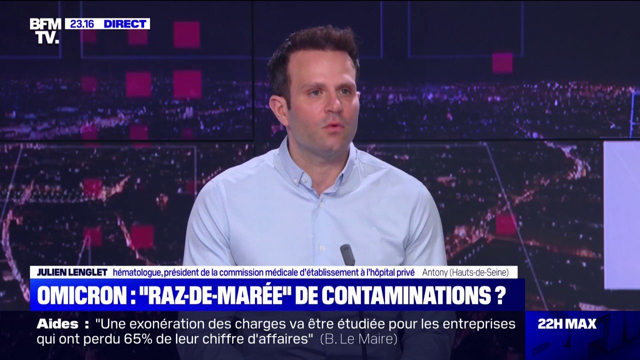 Dr Julien Lenglet sur Omicron: "Le virus est plus contagieux et plus bénin donc il va y avoir de plus en plus d'hôtes, donc une immunité naturelle importante"