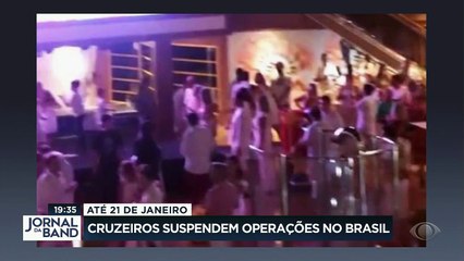 As viagens com navios de cruzeiro no Brasil estão suspensas devido a um surto de covid em 3 navios.