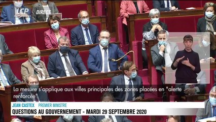 Jean Castex chahuté à l'Assemblée nationale en défendant les nouvelles mesures sanitaires
