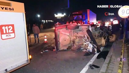 Katliam gibi kaza: 2 ölü 3 ağır yaralı
