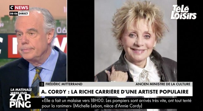 Annie Cordy Frédéric Mitterand évoque le plus grand drame de la vie de la chanteuse