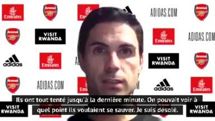 38e j. - Arteta : "Désolé pour Watford, ils ont tout tenté"