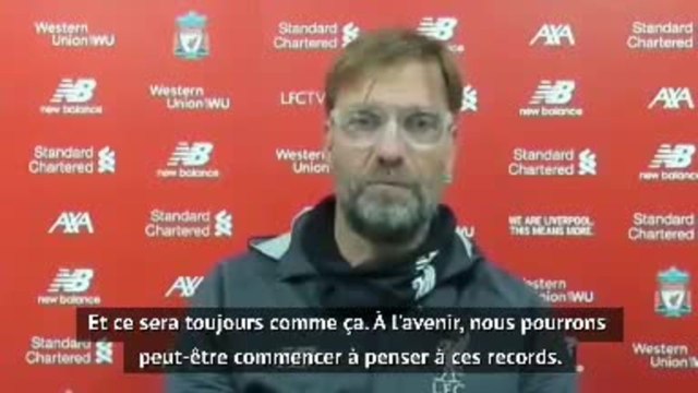 33e j. - Klopp : Nous ne pensons pas aux records