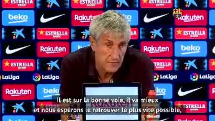 Barça - Setién : "Dembélé est sur la bonne voie"