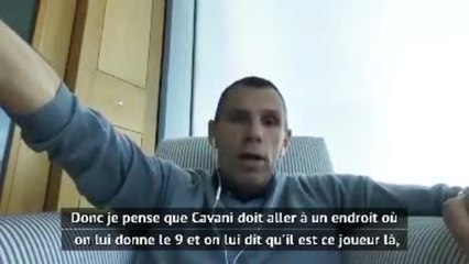PSG - Poyet : "Cavani doit aller dans un club où il sera le leader"