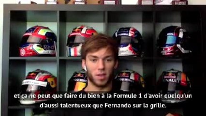 Formule 1 - Gasly : "Le retour d'Alonso ? Ce serait incroyable"